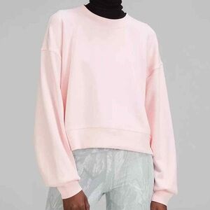 Lulu Lemon Strawberry Milkshake Perfectly Oversized Cropped Crew